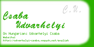 csaba udvarhelyi business card